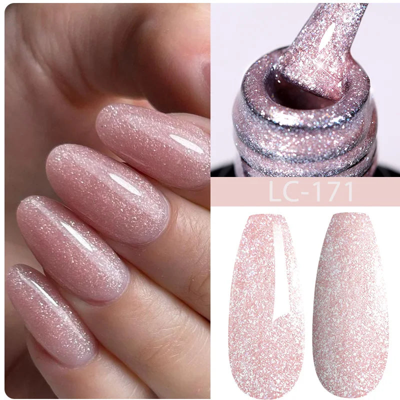 LILYCUTE Pink Purple Color Gel Nail Polish Spring Summer Semi Permanent For Manicure Soak Off Nail Art Gel Varnish