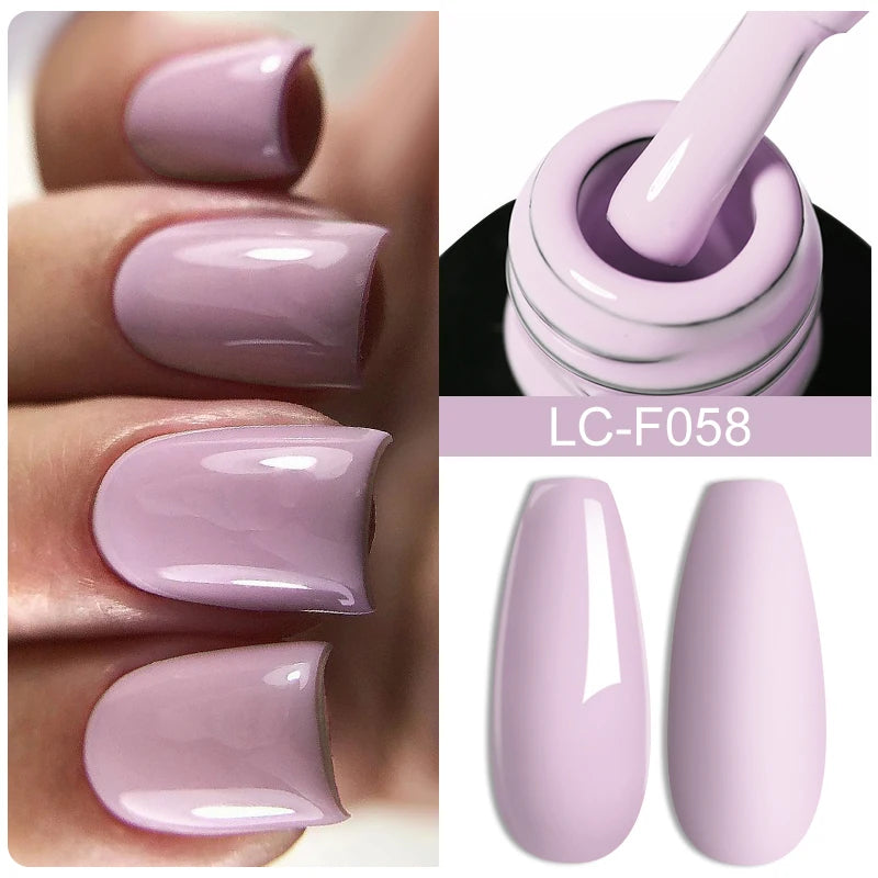 LILYCUTE Pink Purple Color Gel Nail Polish Spring Summer Semi Permanent For Manicure Soak Off Nail Art Gel Varnish