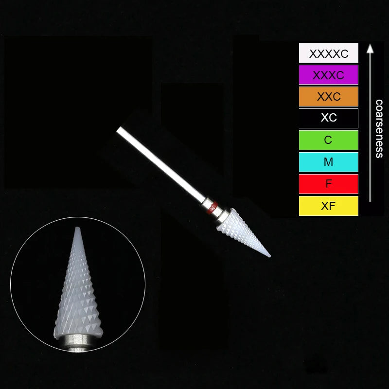 Ceramic Tungsten Nail Drill Bits Milling Cutter For Manicure Pedicure Nail Files Buffer Nails Art Equipment Accessories Tool