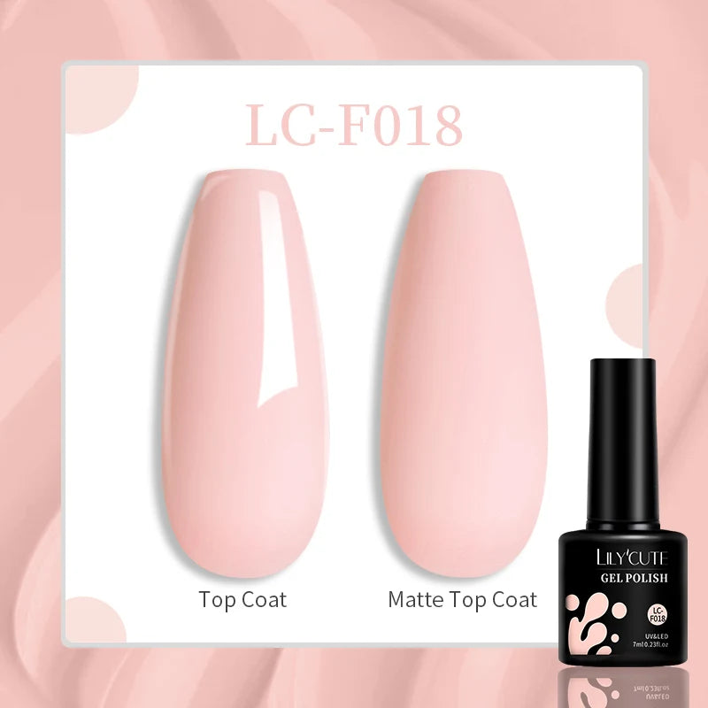 LILYCUTE Pink Purple Color Gel Nail Polish Spring Summer Semi Permanent For Manicure Soak Off Nail Art Gel Varnish