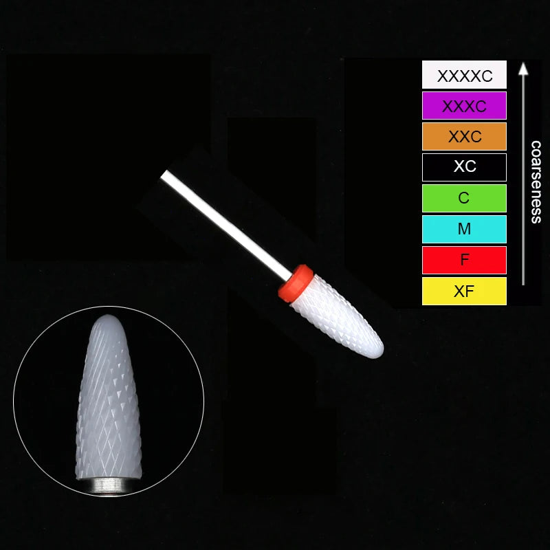 Ceramic Tungsten Nail Drill Bits Milling Cutter For Manicure Pedicure Nail Files Buffer Nails Art Equipment Accessories Tool