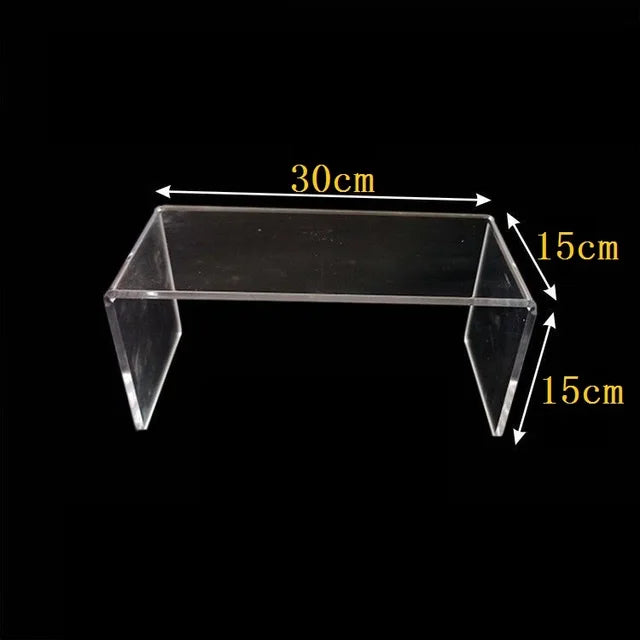 15 Size U Shape Acrylic Display Risers Shelf Showcase Fixtures for Jewelry, Display Stand for Amiibo Funko POP Figures Cupcake