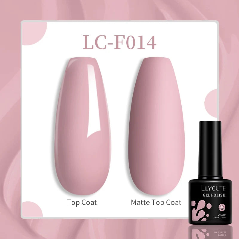 LILYCUTE Pink Purple Color Gel Nail Polish Spring Summer Semi Permanent For Manicure Soak Off Nail Art Gel Varnish