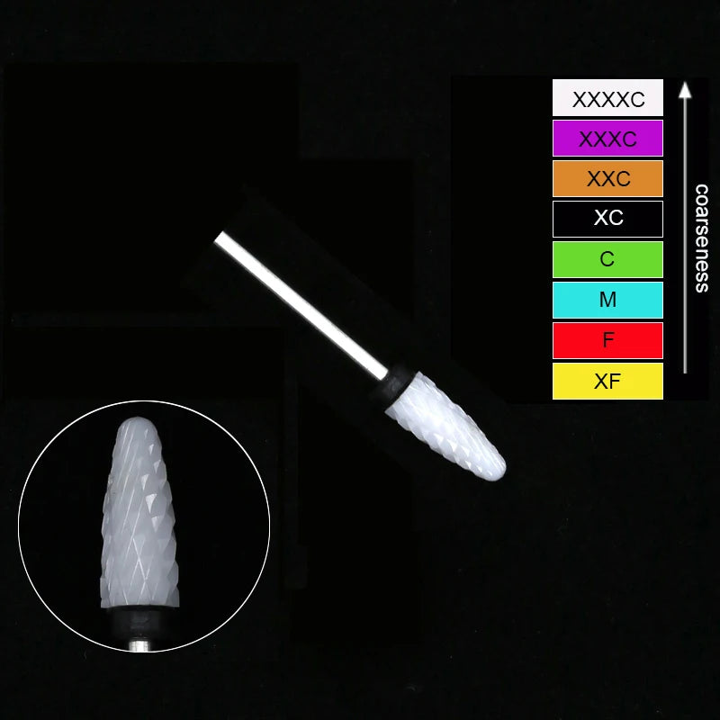 Ceramic Tungsten Nail Drill Bits Milling Cutter For Manicure Pedicure Nail Files Buffer Nails Art Equipment Accessories Tool