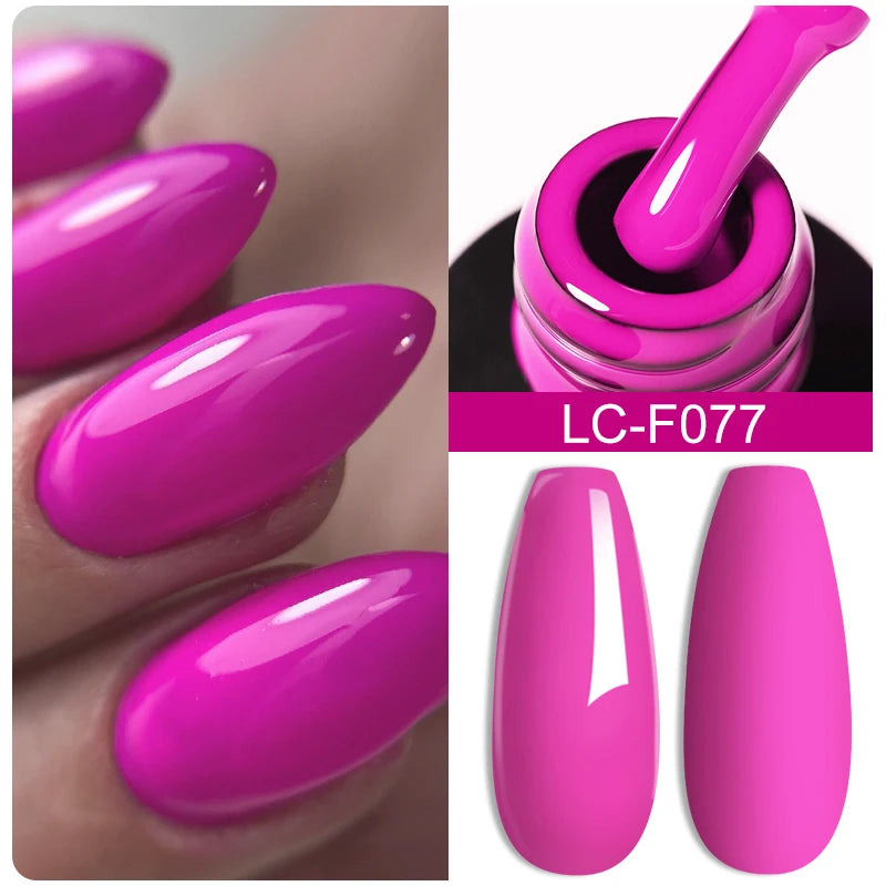 LILYCUTE Pink Purple Color Gel Nail Polish Spring Summer Semi Permanent For Manicure Soak Off Nail Art Gel Varnish