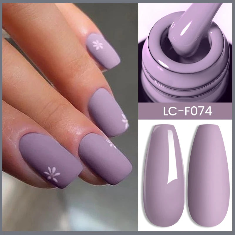 LILYCUTE Pink Purple Color Gel Nail Polish Spring Summer Semi Permanent For Manicure Soak Off Nail Art Gel Varnish