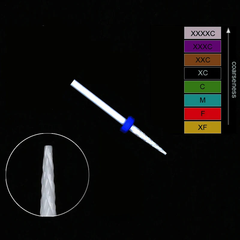Ceramic Tungsten Nail Drill Bits Milling Cutter For Manicure Pedicure Nail Files Buffer Nails Art Equipment Accessories Tool