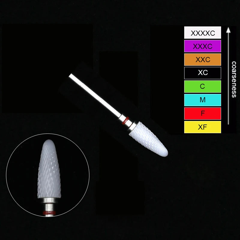 Ceramic Tungsten Nail Drill Bits Milling Cutter For Manicure Pedicure Nail Files Buffer Nails Art Equipment Accessories Tool