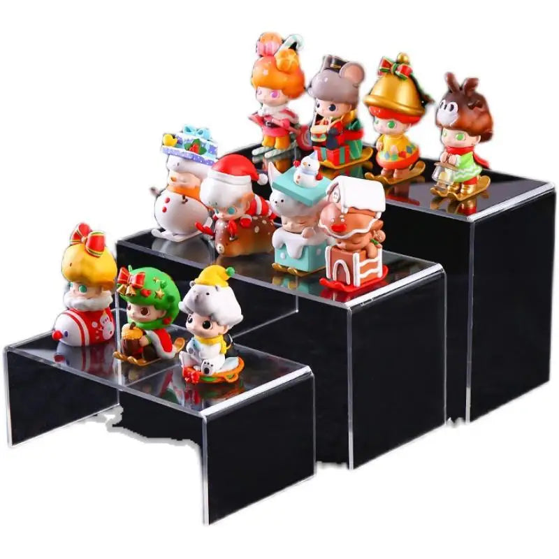 15 Size U Shape Acrylic Display Risers Shelf Showcase Fixtures for Jewelry, Display Stand for Amiibo Funko POP Figures Cupcake