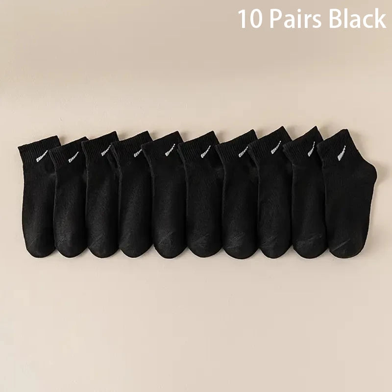 5/10/20/30 Pairs Women/Men Boat Socks Invisible Low Cut Silicone Summer No-show Ankle Socks Solid Color Casual Breathable