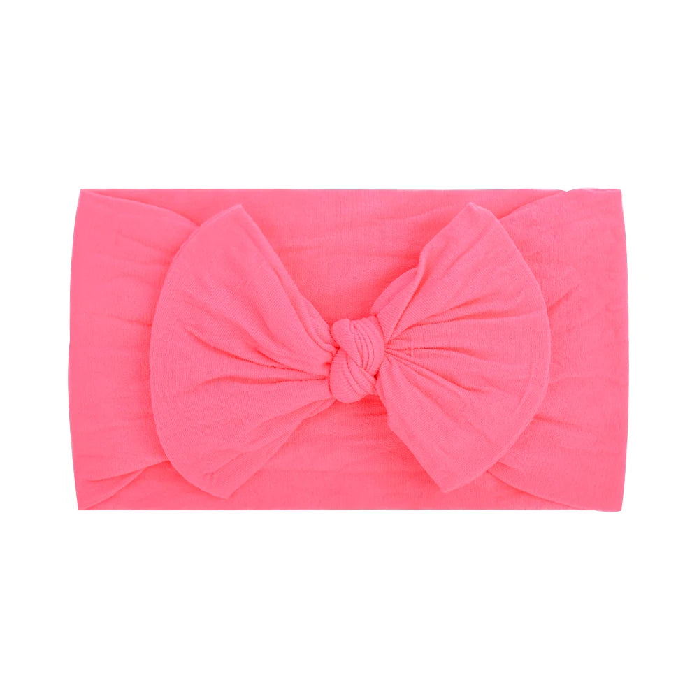 Candy Colors Baby Bowknot Hairband Broadside Headband Kids Girls Boutique Elastic Protect Turban Headwear Kids Hair Accessories