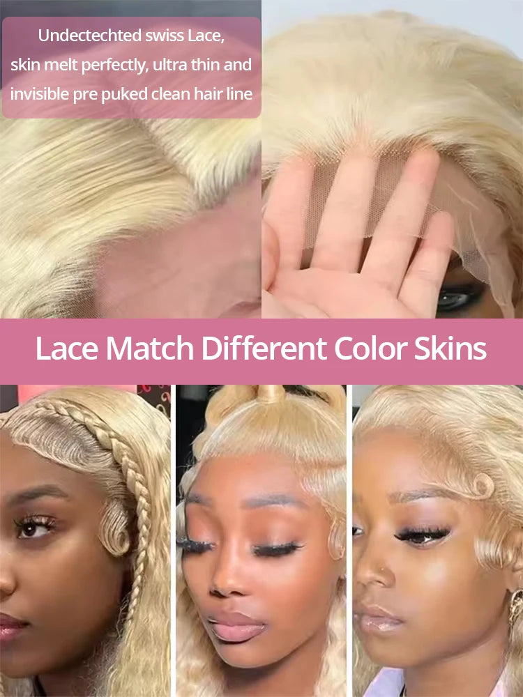 42 Inch 613 Honey Blonde Curly 13x6 HD Lace Frontal Wig Human Hair Brazilian Colored 13x4 Lace Front Wigs For Women 250% Density
