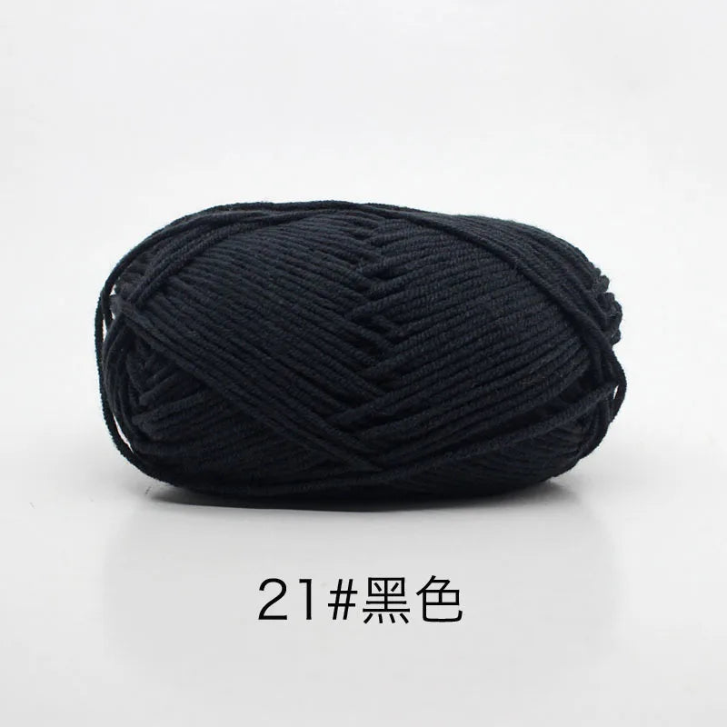 40-50g/Set 4ply Milk Cotton(80%) Knitting Yarn Needlework Dyed Lanas For Crochet Craft Sweater Hat Dolls At Low Price