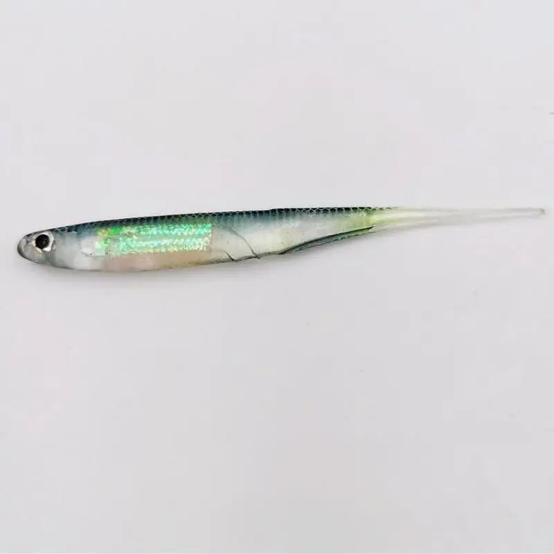 1pcs Rainbow Color  T Tail Soft Fishing Bait 2.2g 10cm Swimbait Sequin Swing Worm Fishing Lures Spinner Baits Pesca