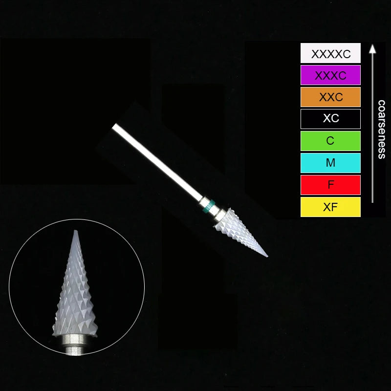 Ceramic Tungsten Nail Drill Bits Milling Cutter For Manicure Pedicure Nail Files Buffer Nails Art Equipment Accessories Tool