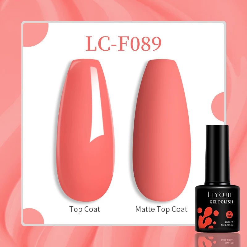 LILYCUTE Pink Purple Color Gel Nail Polish Spring Summer Semi Permanent For Manicure Soak Off Nail Art Gel Varnish