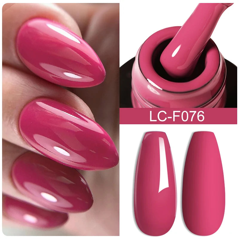 LILYCUTE Pink Purple Color Gel Nail Polish Spring Summer Semi Permanent For Manicure Soak Off Nail Art Gel Varnish