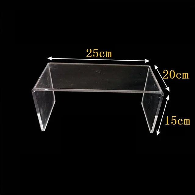 15 Size U Shape Acrylic Display Risers Shelf Showcase Fixtures for Jewelry, Display Stand for Amiibo Funko POP Figures Cupcake