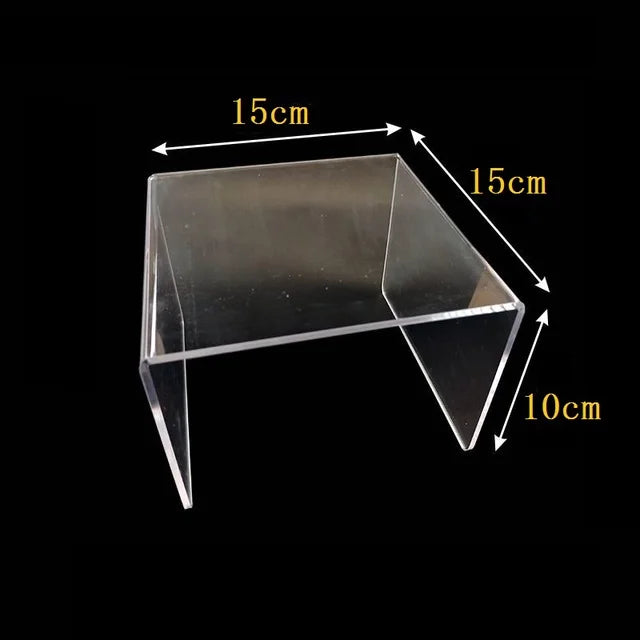 15 Size U Shape Acrylic Display Risers Shelf Showcase Fixtures for Jewelry, Display Stand for Amiibo Funko POP Figures Cupcake