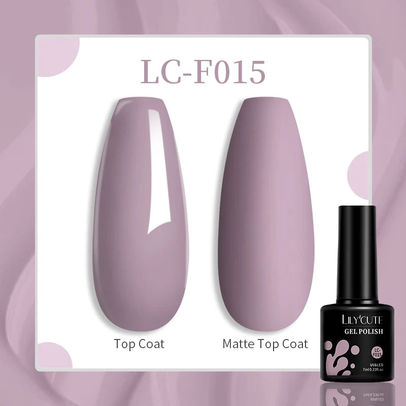 LILYCUTE Pink Purple Color Gel Nail Polish Spring Summer Semi Permanent For Manicure Soak Off Nail Art Gel Varnish