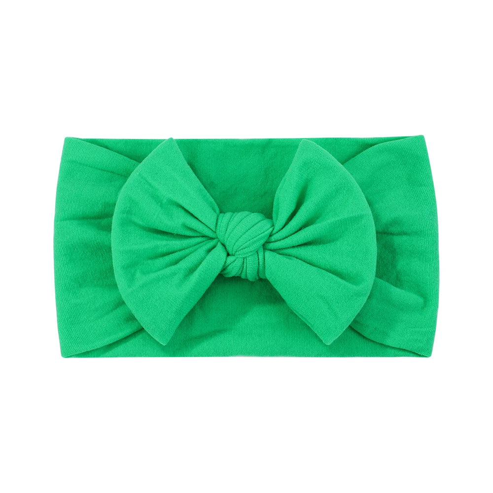 Candy Colors Baby Bowknot Hairband Broadside Headband Kids Girls Boutique Elastic Protect Turban Headwear Kids Hair Accessories