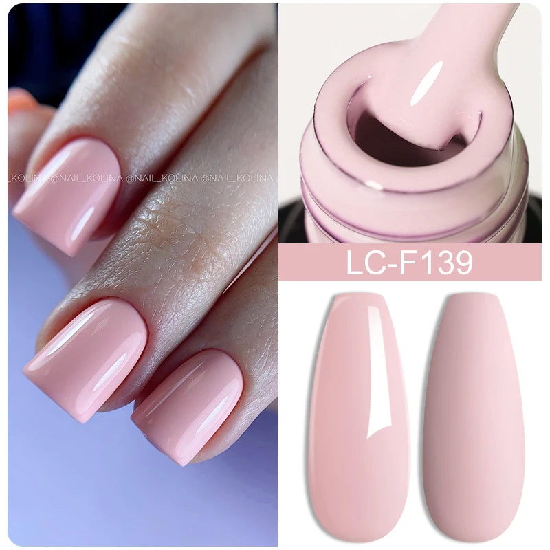 LILYCUTE Pink Purple Color Gel Nail Polish Spring Summer Semi Permanent For Manicure Soak Off Nail Art Gel Varnish