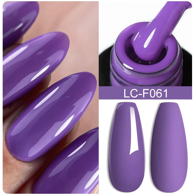 LILYCUTE Pink Purple Color Gel Nail Polish Spring Summer Semi Permanent For Manicure Soak Off Nail Art Gel Varnish