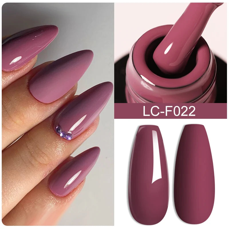 LILYCUTE Pink Purple Color Gel Nail Polish Spring Summer Semi Permanent For Manicure Soak Off Nail Art Gel Varnish
