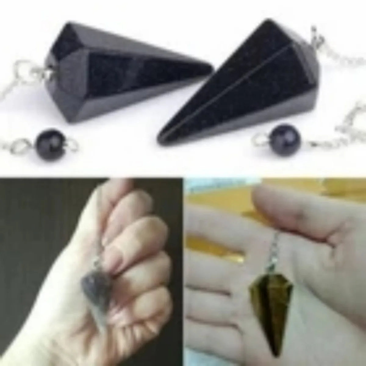 Natural Stone Quartz Agates Pendant  Amethyst Charm Pendulum Pendants For Divination Dowsing  Crystals