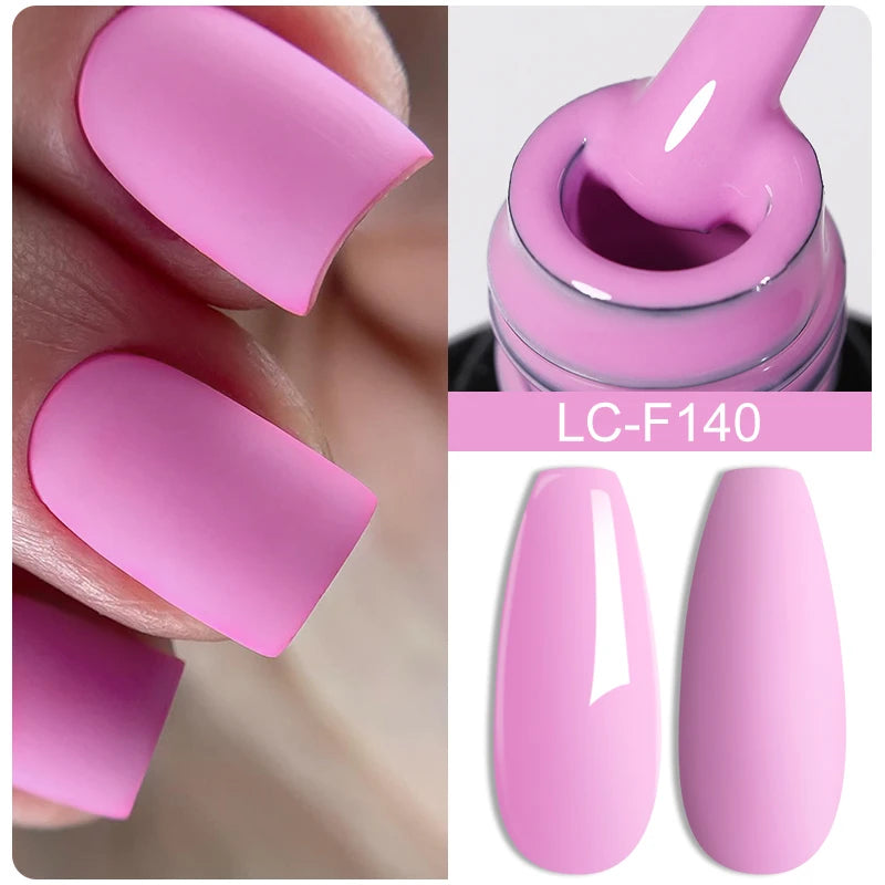 LILYCUTE Pink Purple Color Gel Nail Polish Spring Summer Semi Permanent For Manicure Soak Off Nail Art Gel Varnish