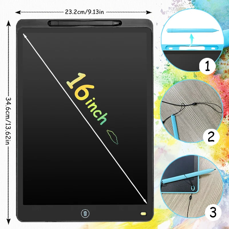 16/12/10/8.5-Inch LCD Graphic Tablet,Drawing Tablet,Electronic Writing Board,3-12Years Kids Birthday Gifts/Christmas/Travel Toys