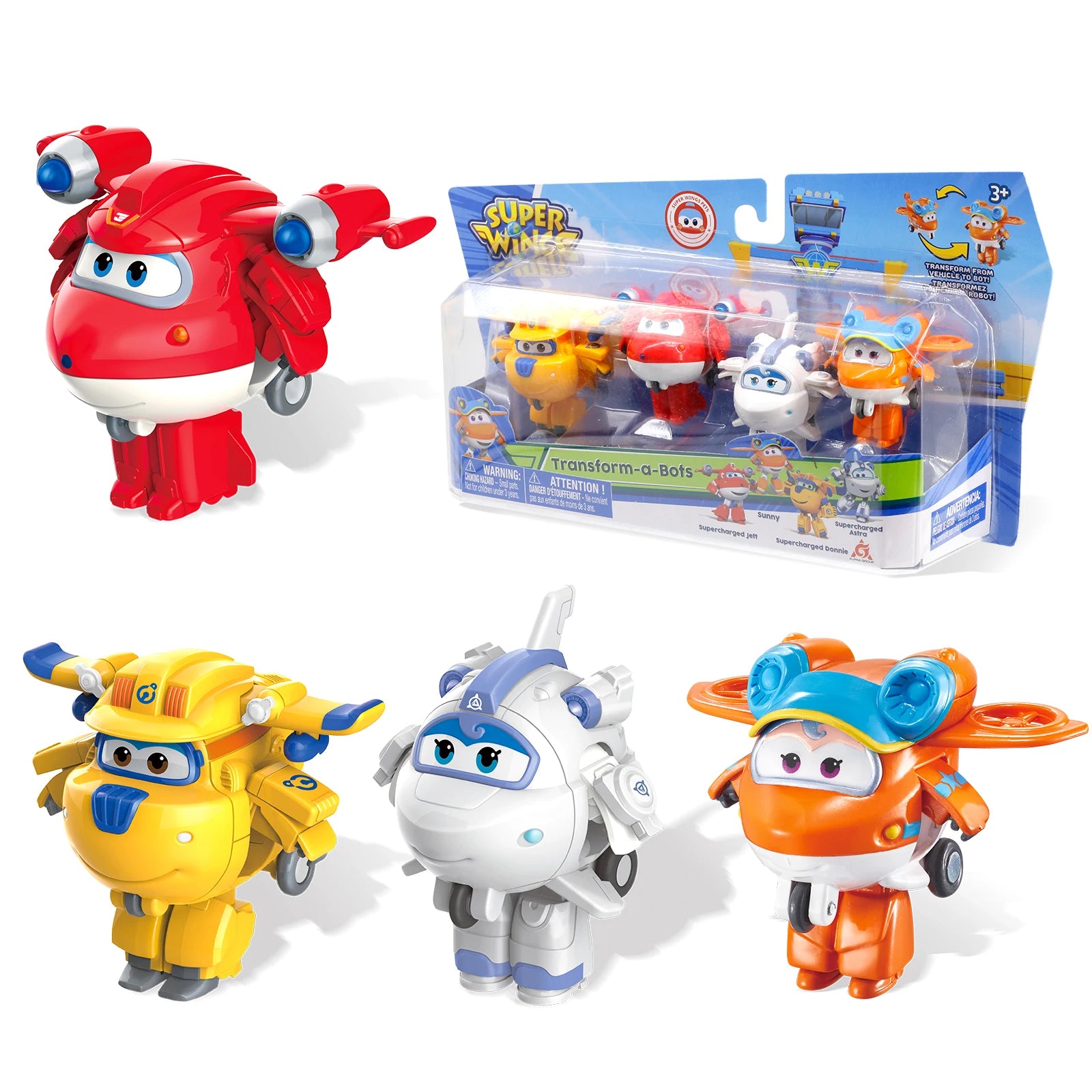 Super Wings 14-Pack Transforming Toys, 2 inch Airplane Collector Character Toy with Dinosaur Mini Collectible Action Figure with
