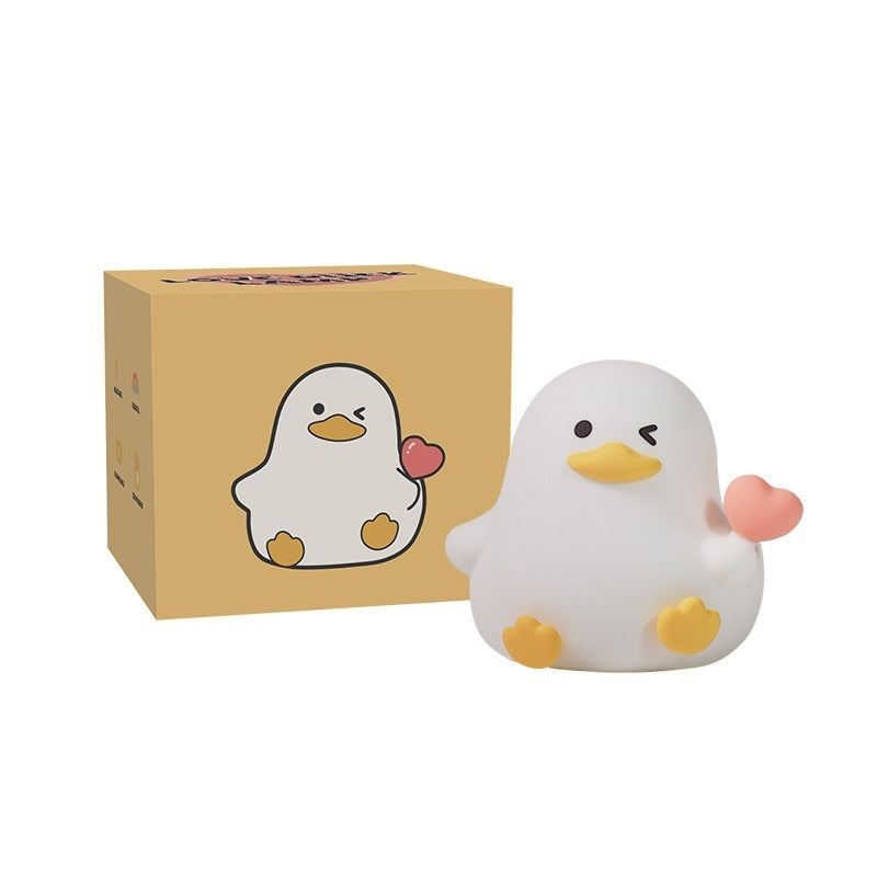 Love Duck Small Night Lamp Colorful Timing Night Light